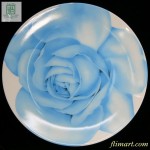 タイトゥTAITU薔薇柄青21cmプレート