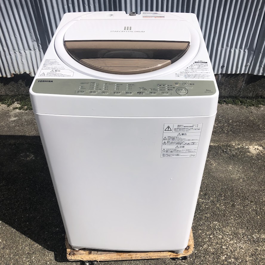 東芝　AW-6G5（W）　洗濯機　6kg　2017年製
