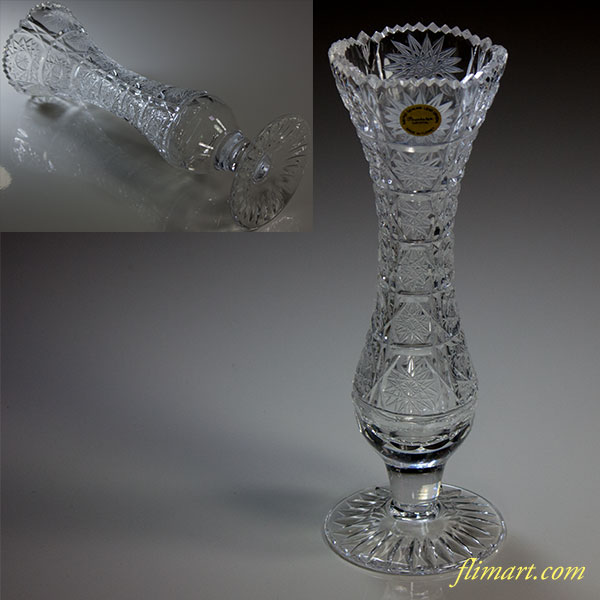保谷HOYAクリスタルガラス花瓶T1674