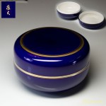 中山葆文窯蓋物揃瑠璃合子2点セット