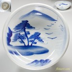 染付山水中鉢