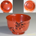 木製漆器朱塗杯洗