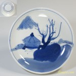 染付山水小皿W2501