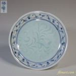 染付青磁小皿