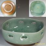 青磁氷裂貫入菓子鉢W2965