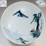 玉堂山水八寸大鉢