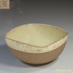 雅山窯中島正雄南蛮黃釉菓子鉢