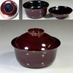 木製漆器蓋付碗W3146