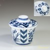 四君子蓋付蒸し茶碗