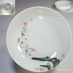 梅柄七寸鉢W3380