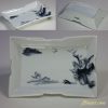 山水角皿W5068