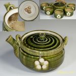 織部梅紋急須湯呑セットW3501