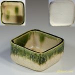 柳窯河村硯山織部角小鉢