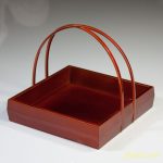 春慶塗手提げ菓子盆
