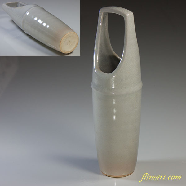 萩焼手桶型花瓶