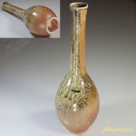 信楽焼鶴首花瓶W3909