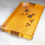 桜皮貝入鉄仙長手盆