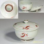 赤絵蓋付湯呑W4111