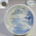 染付山水小丼六寸鉢