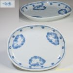 兎柄楕円皿W4168