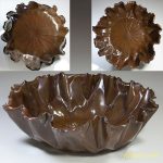蓮葉型銅器菓子鉢