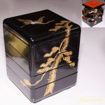 木製漆器松鶴四段重W4268