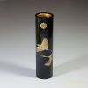 塚田外志男双鶴菊紋筒状花器