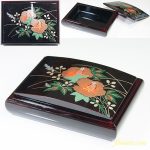 木製漆器煙草入れW4357