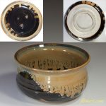 灰釉目跡建水W4368