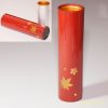 朱塗桜紅葉筒状花器