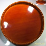 春慶塗一尺二寸宗寛丸盆W4495