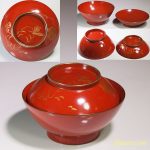 沈金朱塗吸物椀W4613