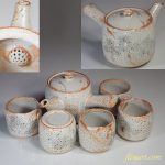 志野急須湯呑セットW4695