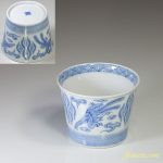 染付鳳凰蕎麦猪口W4734