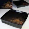 春正溜色塗蒔絵吸物膳金閣寺