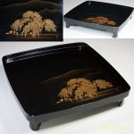 春正溜色塗蒔絵吸物膳圓山