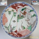 赤絵花鳥八寸鉢W4938