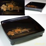 春正溜色塗蒔絵吸物膳平野