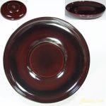 木製漆器溜塗茶托W5024