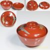 木製漆器鶴亀蓋付小椀