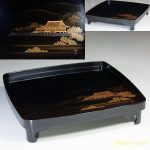 春正溜色塗蒔絵吸物膳御室