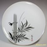 松月竹図八寸半飾皿W5189