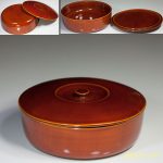 春慶塗蓋付菓子器W5385