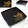 春正溜色塗蒔絵吸物膳清滝川