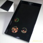 木製黒塗漆器長手盆W6017