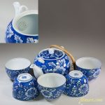 有田焼華山濃牡丹急須湯呑セット