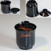 黒刷毛目松葉ユリ型小吸物椀五客セット