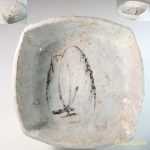 清山志野角浅鉢