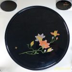 会津塗木蓮一尺丸盆W7008
