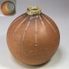 信楽焼丸花瓶W7380